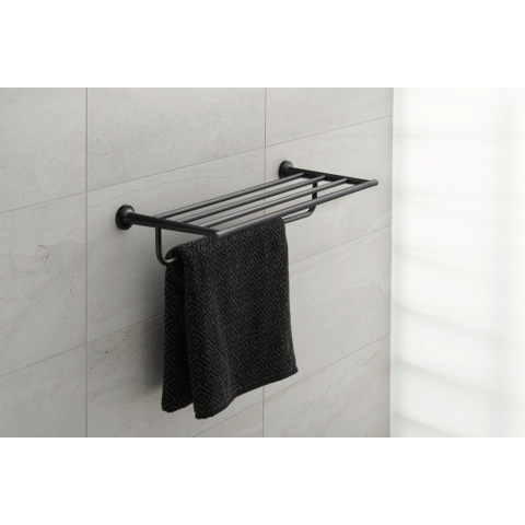 Duravit Starck T Handdoekhouder - 4 rijen - 61cm - mat zwart SW297093