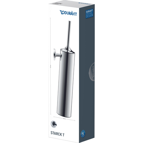 Duravit Starck T Borstelgarnituur - wandmodel - 43.5x8cm - mat zwart SW297067