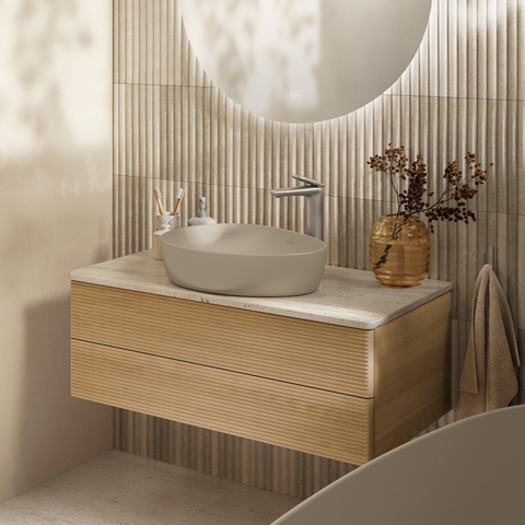 Villeroy & Boch Antao Vasque à poser - 51 x 40 x 14,6 cm - Almond CeramicPlus - sans trop-plein SW917929