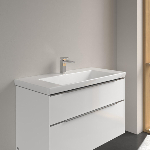 Villeroy & Boch Subway 3.0 meubelwastafel - 100x47x16.5cm Rechthoek - 1 kraangat - zonder overloopgat Ceramic - White Alpine (glans wit) SW702122