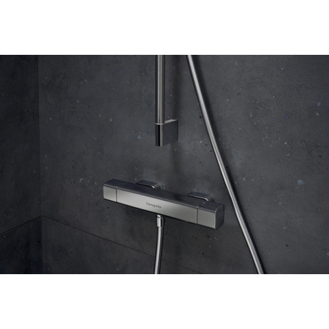 Hansgrohe Ecostat E Douchekraan - thermostatisch - zonder omstel - met koppelingenHOH=15cm - thermostaat - hoogglans chroom SW297291