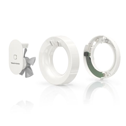 Vent-Axia Svara Ventilateur de salle de bain avec programme horaire, détection d'humidité et capteur de lumière 110 m3/h contrôlé par application Blanc SW159192