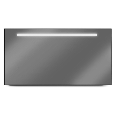 Looox Black line Miroir avec éclairage LED 140x60cm noir SW196751