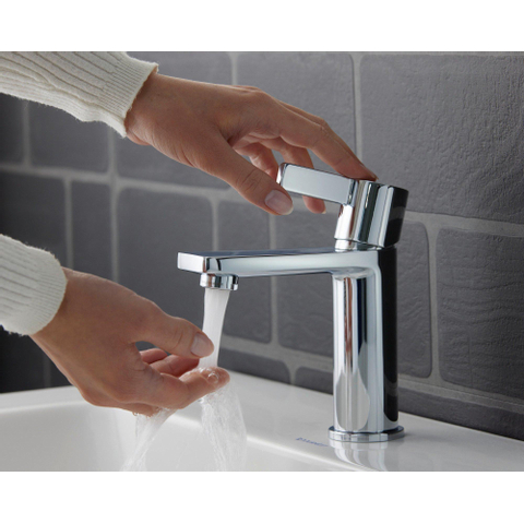 Duravit D-neo Eengreeps wastafelmengkraan M - freshstart - hoogglans chroom SW640509