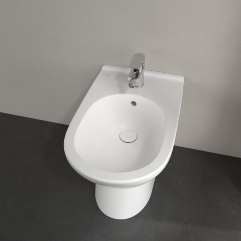 Villeroy & Boch O.novo staand bidet - met overloop - 1 kraangat - White Alpine (glans wit) 0124160