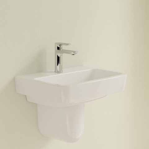 Villeroy & Boch O.novo fontein - 50x37cm m.1 kraangat - met overloop - White Alpine (glans wit) SW448483