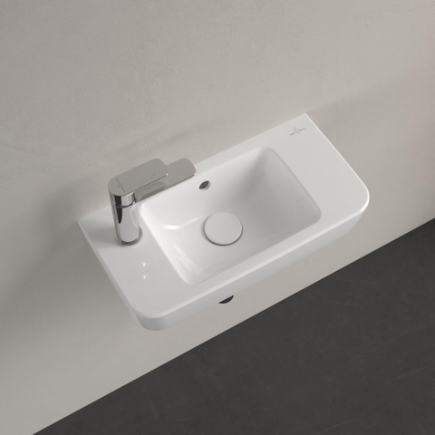 Villeroy & Boch O.novo fontein - 50x25cm m.1 kraangat - zonder overloop - White Alpine (glans wit) SW448493