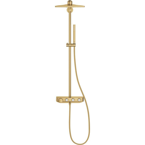 Grohe Euphoria SmartControl Cube Regendoucheset Opbouw - hoofddouche 31cm - hannddouche staaf - brushed cool sunrise (goud) SW484583