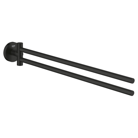 GROHE Start porte-serviettes - 43.9cm - 2 bras - orientable - noir mat SW1126745
