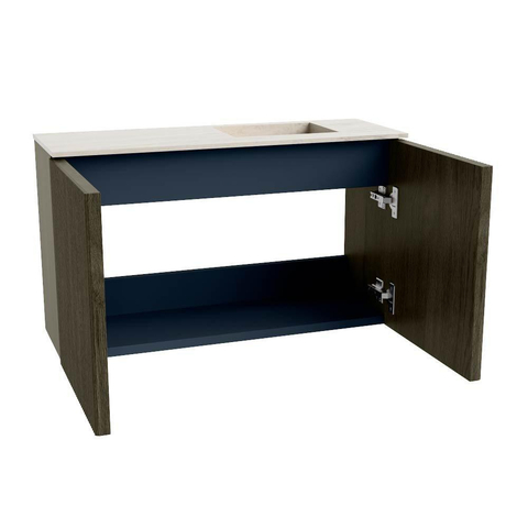 Mondiaz JOYA-DLUX 70cm toiletmeubel - kleur Shadow - Wastafel FAYE positie Rechts 1 kraangat kleur Meli. SW1424869