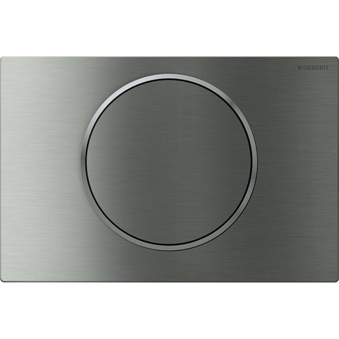 Geberit Sigma10 bedieningsplaat - spoel-stop spoeling - rond - geborsteld rvs 0730030