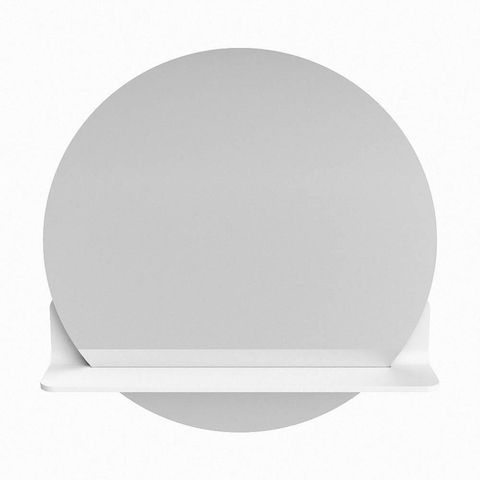 Mondiaz SPOT miroir – Ø 60 cm – avec tablette – Talc (blanc) SW1235466