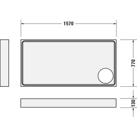 Duravit Starck slimline douchebak 160x80cm wit SW472342