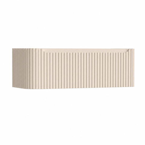 H&R Badmeubelen Juice Meuble sous vasque - 120x45x40cm - angle gauche arrondi - 1 tiroir - poignée intégrée - Merino SW1489822