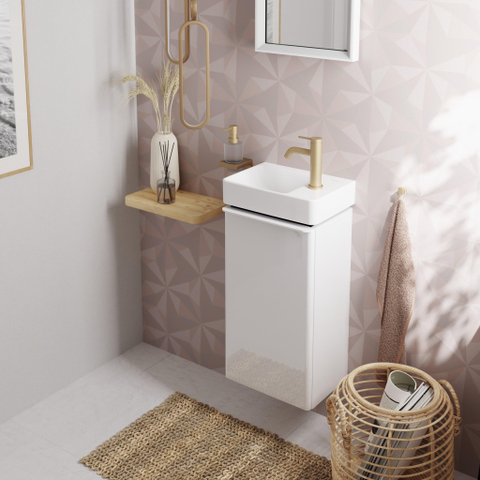 Hansgrohe Tecturis s 1 greeps wastafelkraan - 80 - coolstart - zonder waste set - geborsteld brons SW918790
