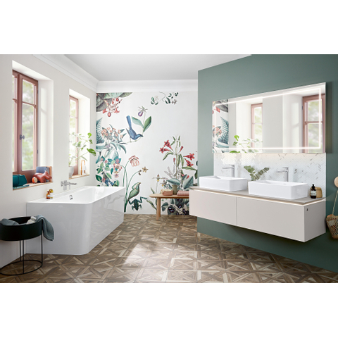Villeroy & Boch Collaro opzetwastafel rechthoekig - 56x36cm - zonder overloop - zonder kraangat CeramicPlus - White Alpine (glans wit) SW358360