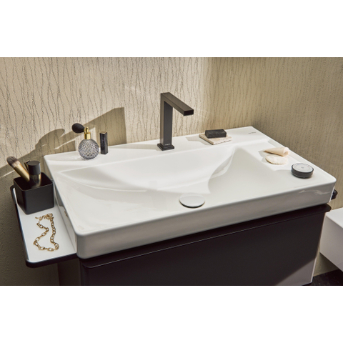 Hansgrohe Tecturis E Wastafelmengkraan - push to open plug - 15.8cm uitloop - coolstart - mat zwart SW918665