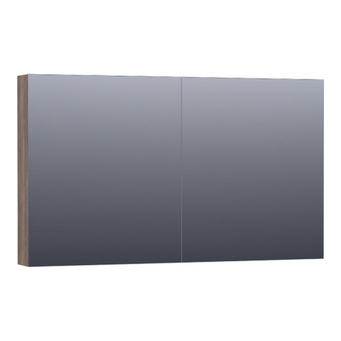 BRAUER Impress armoire de toilette - 120x70x15cm - sans éclairage - 2 portes miroir double face - Grove SW393015