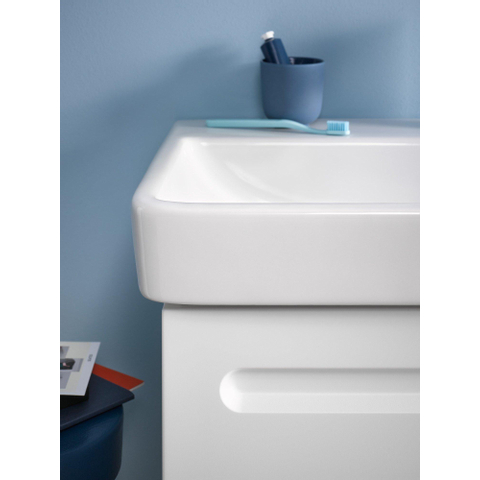 Duravit No.1 - No.1 - handwasbakje - 450mm - met overloop - 1 kraangat midden - hoogglans wit SW723812