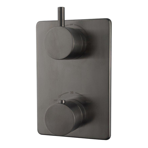 Wiesbaden Caral Ensemble de finition thermostat encastré 2 voies gunmetal PVD SW454661