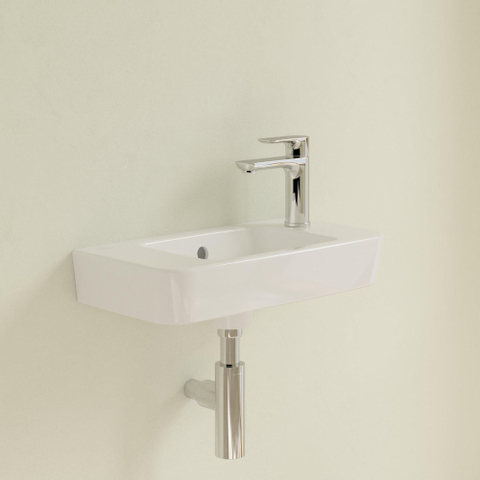 Villeroy & Boch O.novo fontein - 50x25cm m.1 kraangat - met overloop - White Alpine (glans wit) SW448395