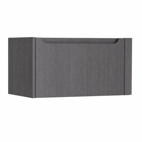 H&R Badmeubelen Juice Meuble sous vasque - 80x45x40cm - angle droit arrondi - 1 tiroir - poignée intégrée - Wenge SW1109758