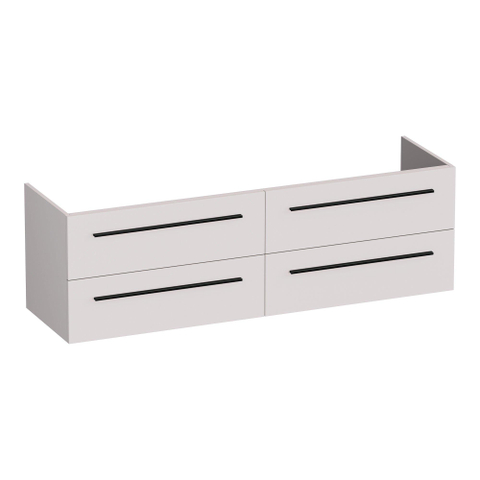BRAUER Trust meuble sous-lavabo 160 sans poignées de montage 4 tiroirs à fermeture en douceur et 2 découpes pour siphon - sable mat SW1204079