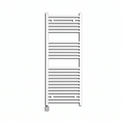 Sanicare Lumara Elektrische Radiator - 120x50cm - 750W - zilvere thermostaat - linksonder - wifi - aluminium - mat wit SW1581492