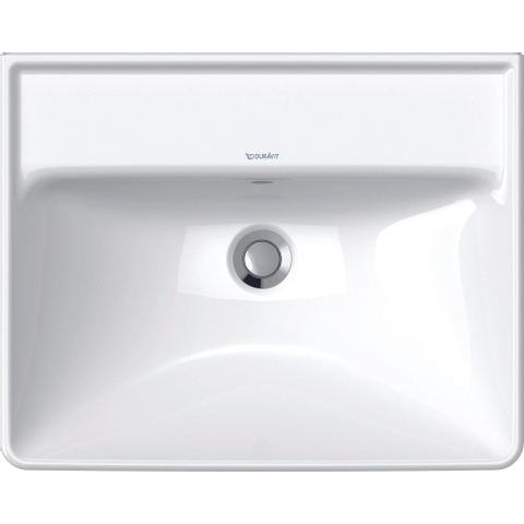 Duravit D-neo Wastafel - 55x44cm - zonder kraangat - met overloop - wit SW640459
