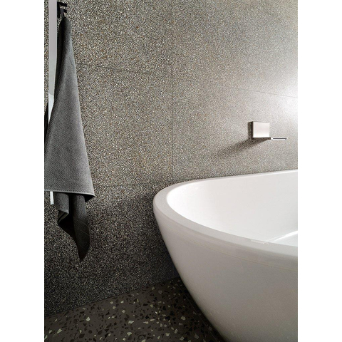 Terravito Lavena carrelage sol et mur - 60x60cm - 10mm - rectifié - R10 - terrazzo - beton mat (gris) SW405197