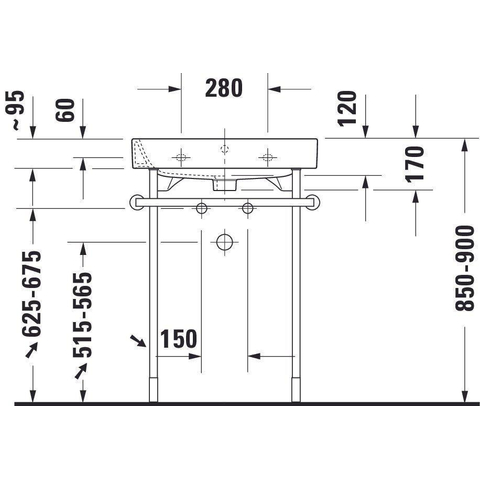 Duravit Happy D.2 Meubelwastafel - 60x50.5cm - met 1 kraangat - met overloop - wit SW223290