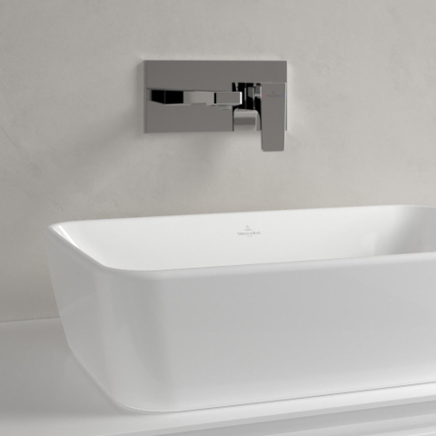 Villeroy & Boch Architectura vasque à poser 60x40,5x15,5cm - Rectangulaire avec trop-plein Blanc Alpin brillant Ceramic+ SW762344
