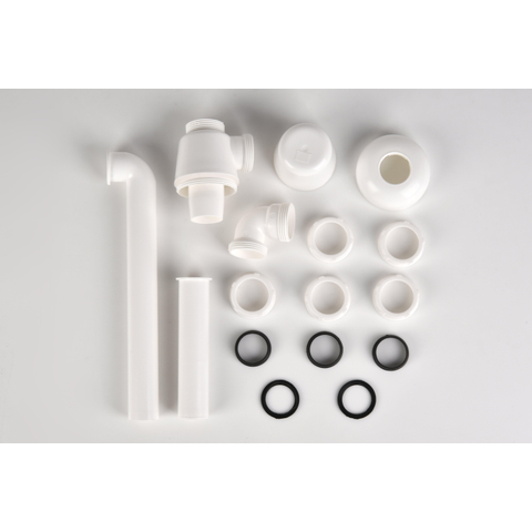 Meubelsifoncombinatie met muurbuis1 1/4" ruimtebesparend wit OUTLETSTORE STORE44510