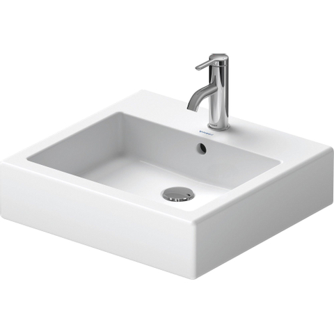 Duravit Vero Wastafel - met kraangat - met overloop - 50x47cm - met wondergliss - wit 0305329