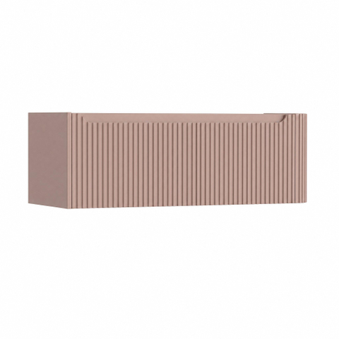H&R Badmeubelen Juice Wastafelonderkast - 120x45x40cm - rechterhoek afgerond - 3D-front - 1 lade - geïntegreerde greep - strawberry SW1259877