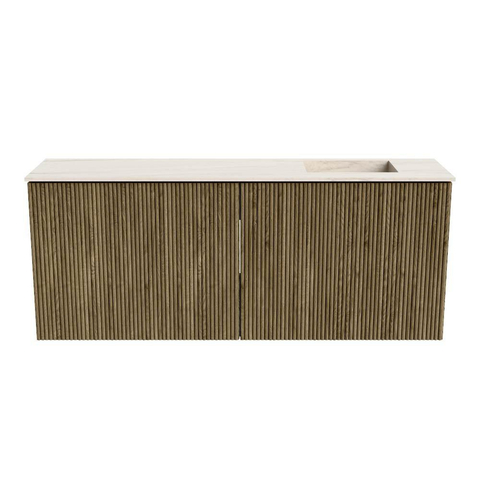 Mondiaz JOYA-DLUX 100cm meuble de salle de bains - couleur Dusk - Vasque FAYE position Droite 1 trou de robinet couleur Meli. SW1425832