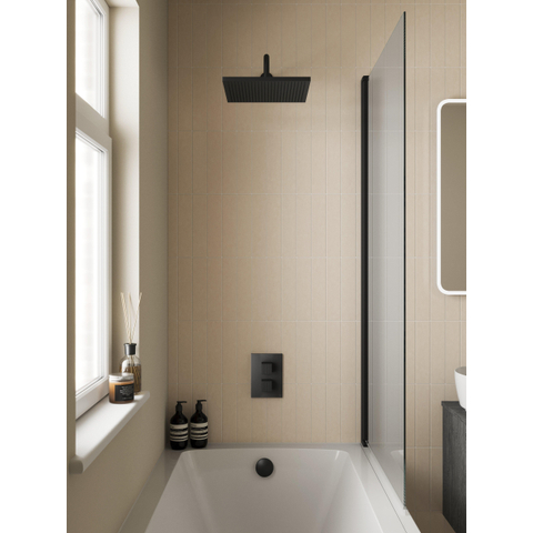 Crosswater MPRO Badvulcombinatie - met klikwaste - mat zwart SW209233