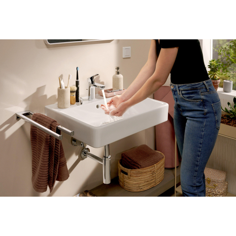 Hansgrohe Vernis Blend Eengreeps wastafelmengkraan - 100 - coolstart - met PopUp - trekwaste - hoogglans chroom SW642522