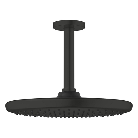Grohe Tempesta 250 Hoofddouche - 25cm - 1 straalsoort - plafondarm 14.2cm - matte black (mat zwart) SW1077370