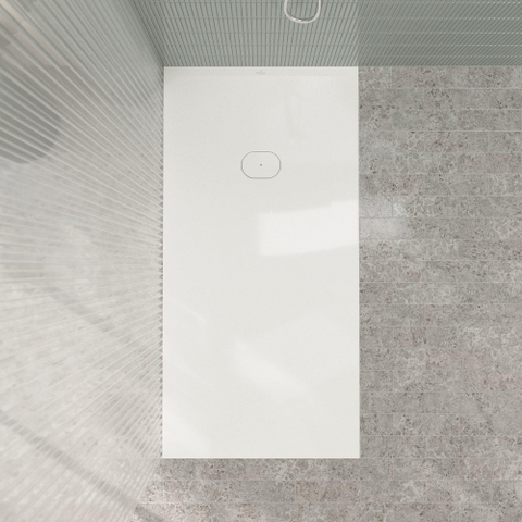 Villeroy & Boch Ecora douchebak - 180x90x4.5cm - afvoer korte zijde - white alpine (wit) SW1558979