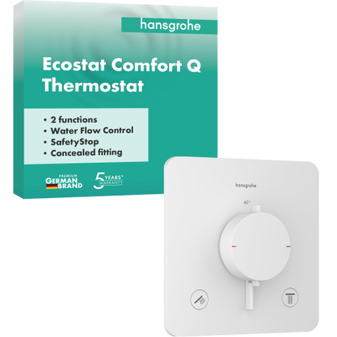 Hansgrohe Ecostat comfort q Inbouw - thermostaat - 2 functie - mat wit SW1387933