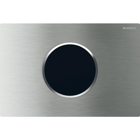 Geberit Sigma10 bedieningsplaat - ronde knop - reservoir 12cm - Infrarood - 230V,verg,rvs geb SW730584