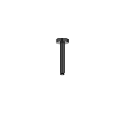 IVY Bond Ensemble de douche de pluie - encastré - symmetry - inverseur à arrêt 2 voies - bras de plafond 15 cm - douche de tête medium 30 cm - barre de douche avec sortie - flexible de douche 150 cm - douchette satin spray - Chrome noir PVD SW1034432