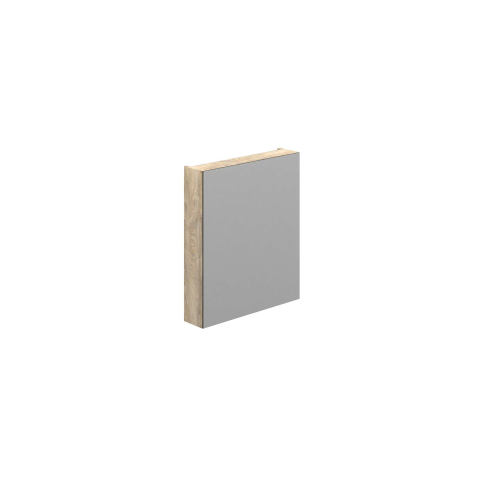 Thebalux Type D spiegelkast – 60x70 cm – indirecte LED – rechtsdraaiend – Sequoia structuur SW787290