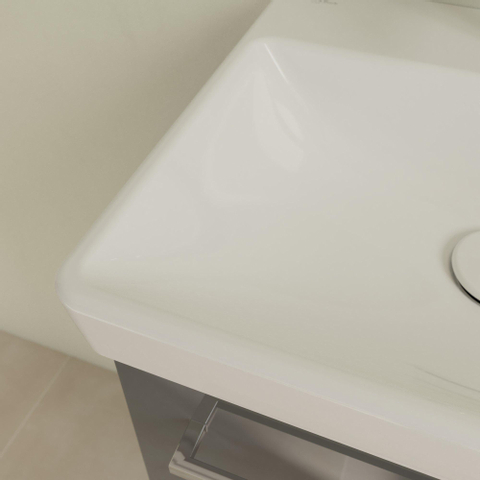 Villeroy & Boch Avento fontein - 45x37cm - 1 kraangat - met overloop - White Alpine (glans wit) SW59855