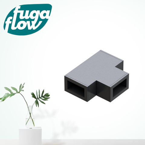 FugaFlow Eccelente Vetro T-verbindingstuk voor combinatie van stabilisatiestangen tussen vaste wand met zijwand Gunmetal SW1123695