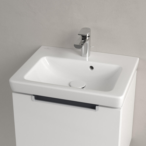 Villeroy & Boch Subway 2.0 meubelfontein - 50x40cm - 1 kraangat - met overloop CeramicPlus - White Alpine (glans wit) 1024206