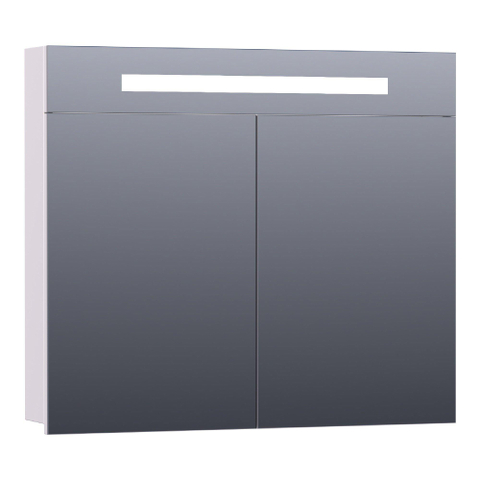 BRAUER Promise armoire de toilette – 80 x 70 x 15 cm – LED directe – Blanc mat SW371648