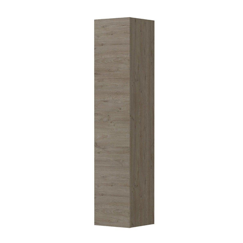 Armoire colonne 1 porte sans poignée Chêne Greige SW352196