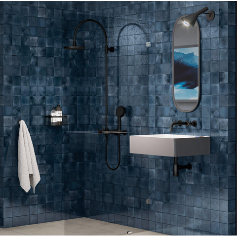 The Mosaic Factory Kasba mosaïque - 30x30cm - 6.5mm - carré - indigo brillant (bleu) SW798756